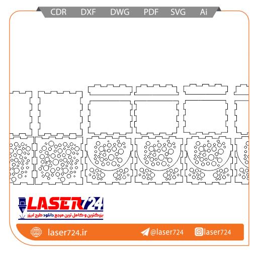 تصویر طرح برش لیزر جعبه جواهر مدل حبابی #2